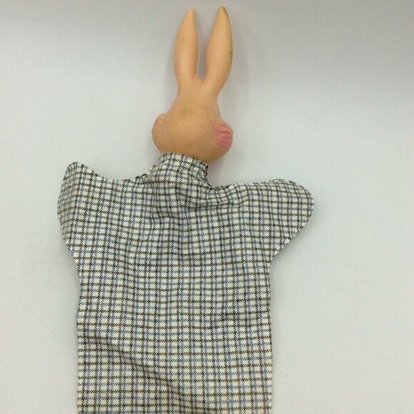 Vintage 60s Warner Bros Rubber Bugs Bunny Puppets Plastic Seven Arts Lot 2 - Picture 9 of 10